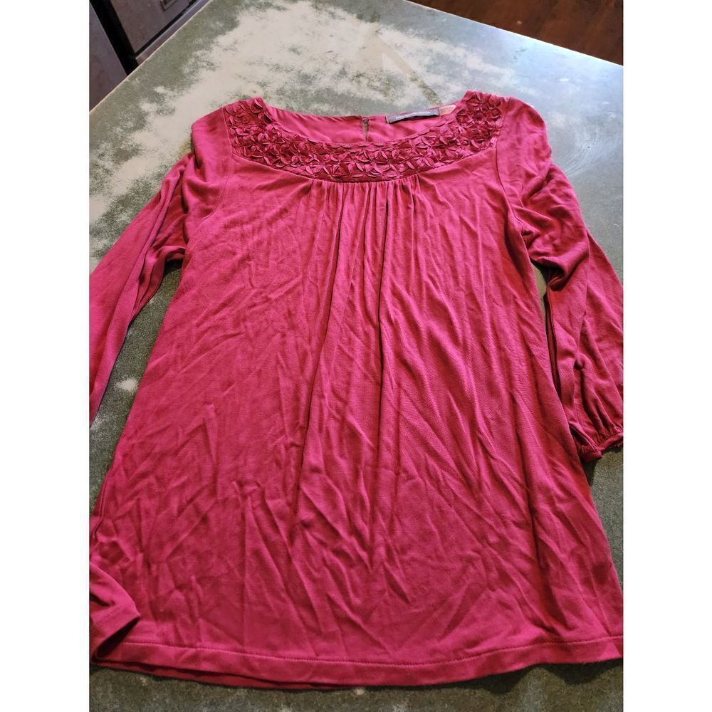 Boden limited edition pink floral neck top sz 4